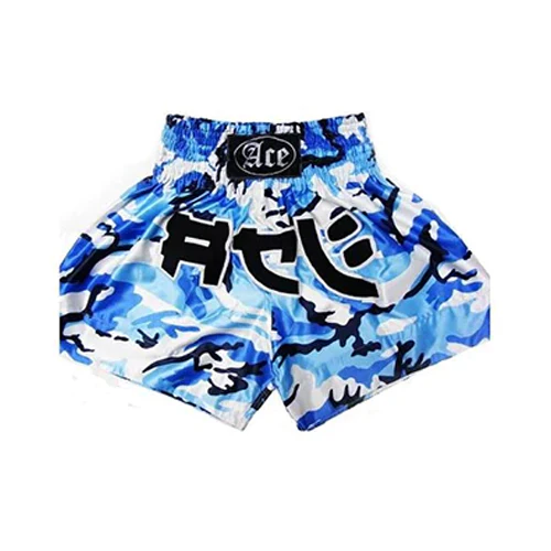 Ace Fight Gear Muay Thai Shorts Ace Blue Camo Muay Thai Shorts