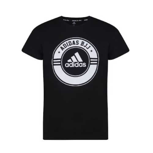 Adidas BJJ T Shirts Adidas T-Shirt BJJ Combat Sports Black/White