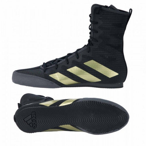 Adidas Boxing Boots Adidas Box Hog 4 Boxing Shoes Boots - Black Gold