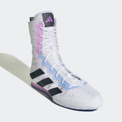 Adidas Boxing Boots Adidas Box Hog 4 Boxing Shoes Boots - White Grey Lilac