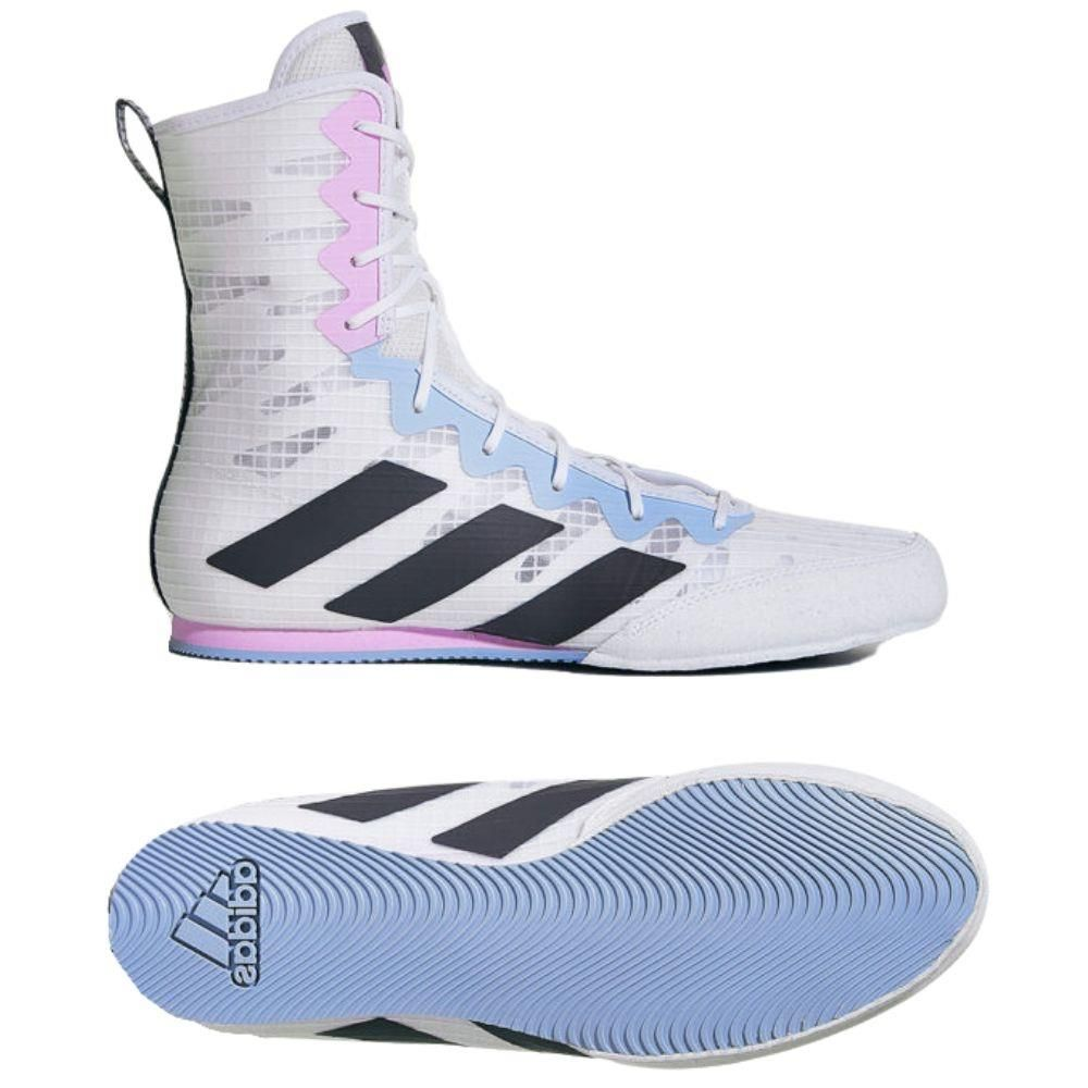 Adidas Box Hog 4 Boxing Shoes Boots White Grey Lilac