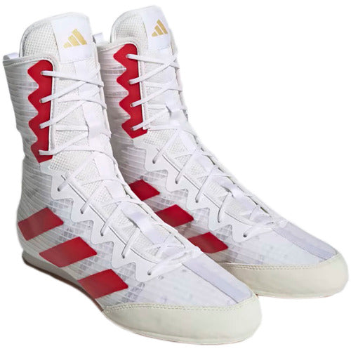 Adidas Boxing Boots Adidas Box Hog 4 Boxing Shoes Boots - White Red