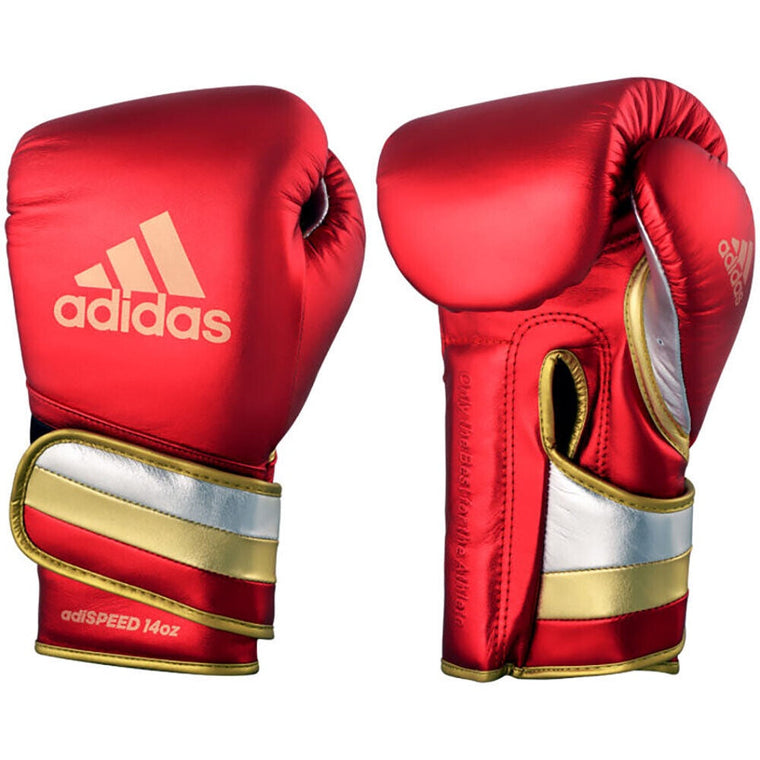 Adidas Adispeed Speed Pro Boxing Gloves - Metallic Red