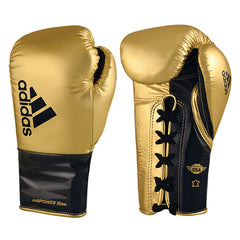 Adidas. Boxing Gloves Adidas Adipower 500 Pro Lace Boxing Gloves Gold/Black