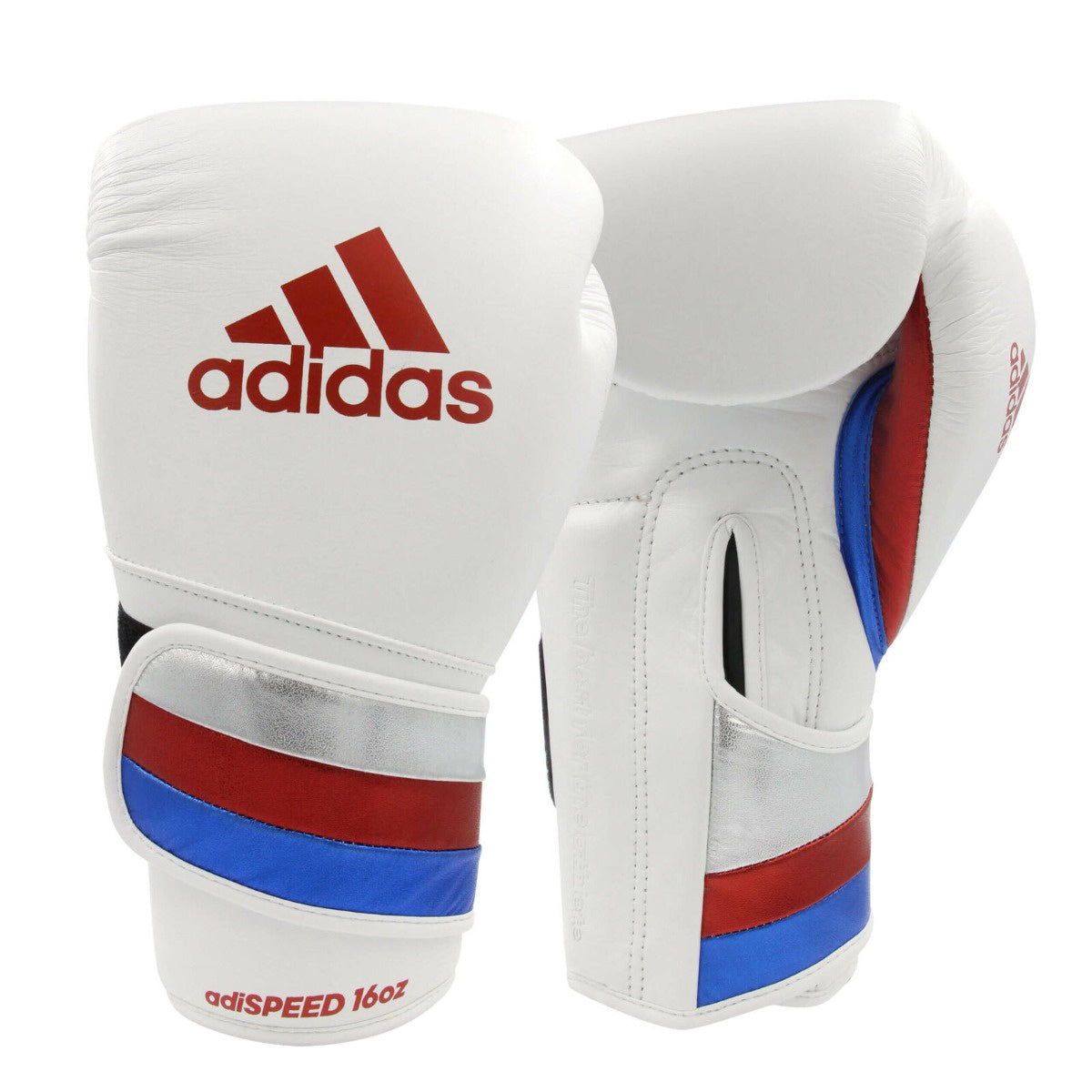 Adidas. Boxing Gloves Adidas Adispeed Boxing Gloves Hook and Loop White Blue Red