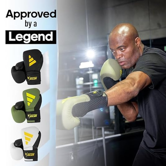 Adidas Boxing Gloves Adidas x Anderson Silva Everyday Use Boxing Gloves Black