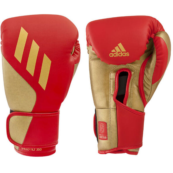 Adidas. Boxing Gloves Red/Gold / 16oz Adidas - Speed TILT 350 Pro Training Boxing Gloves