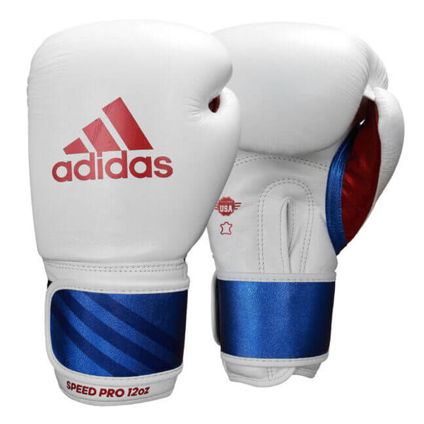 Adidas. General 12oz / White/Blue Adidas Speed 350 Pro Boxing Gloves