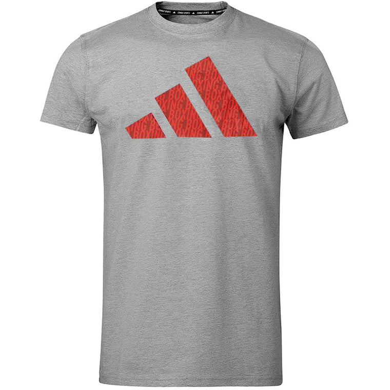 Adidas Boxing Perfo Script T Shirt - Grey