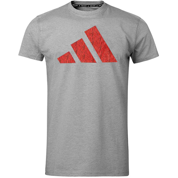 Adidas T Shirts Adidas Boxing Perfo Script T Shirt - Grey