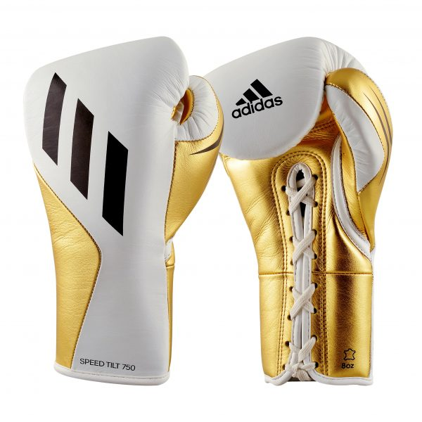 Adidas White/Gold/Black / 8oz Adidas Speed Tilt 750 Fight Gloves