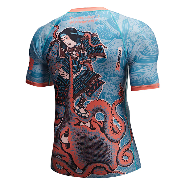 Budo Short Sleeve Rashguards Budo Akkorokamui Rash Guard SS Teal