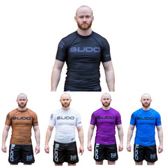 Budo Short Sleeve Rashguards Budo Cyber BJJ Ranked Rashguard