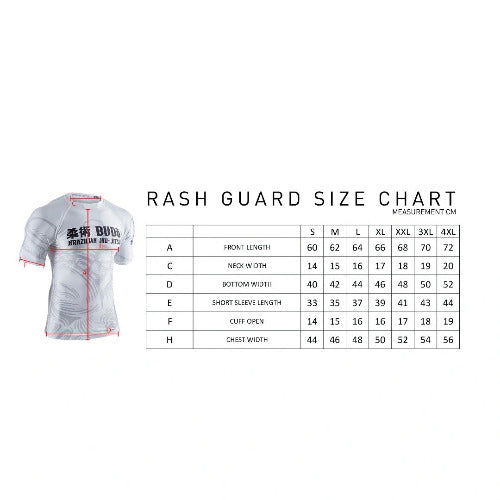 Budo Short Sleeve Rashguards Budo Kihon Ranked BJJ Rash Guard