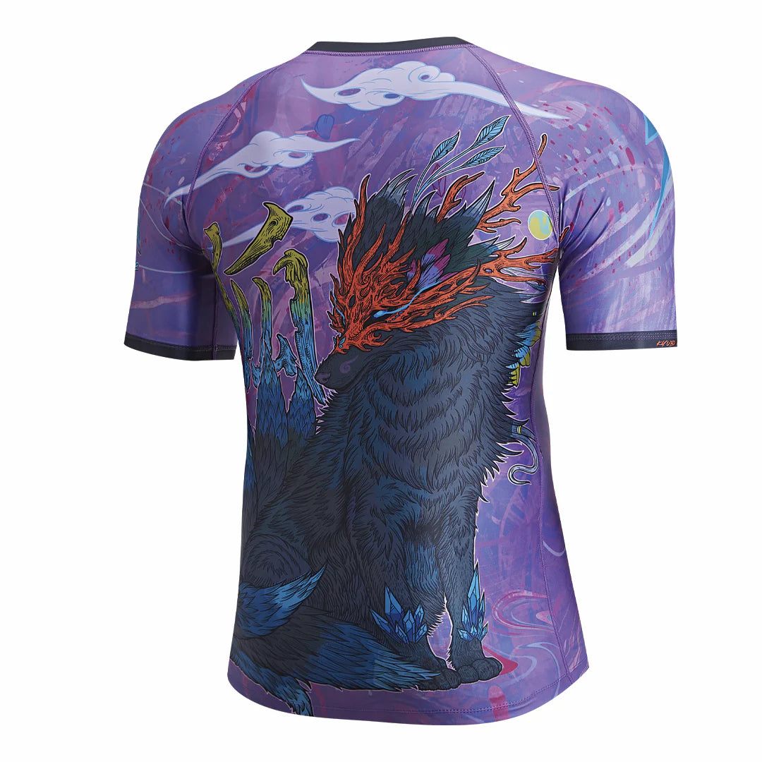 Budo Short Sleeve Rashguards Budo Kitsune Rash Guard - Dark