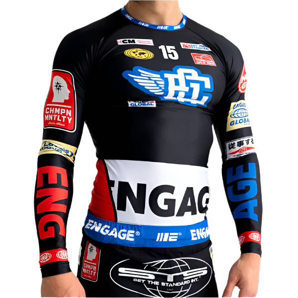 Engage Racer Long Sleeve Rash Guard - Black