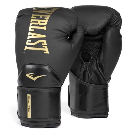 Everlast Boxing Gloves Black/Gold / 12oz Everlast Elite2 Boxing Gloves