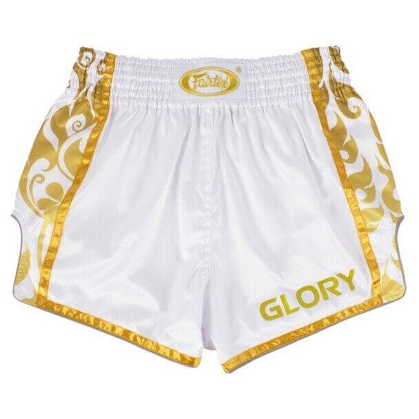 FAIRTEX Glory White Muay Thai Shorts BSG2