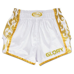 Fairtex Muay Thai Shorts FAIRTEX Glory White Muay Thai Shorts BSG2