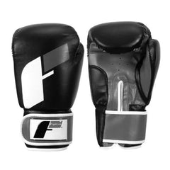 Fighting Sports Boxing Gloves 12oz / Black/Grey Fighting Logo Boxing Gloves