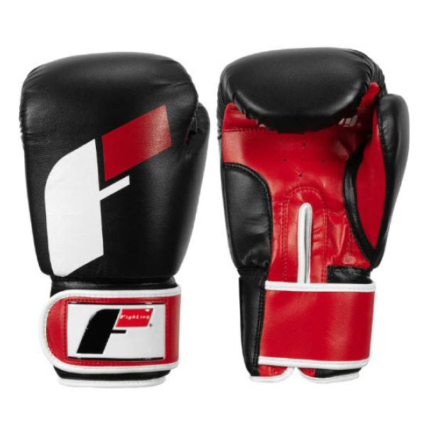 Fighting Sports Boxing Gloves 12oz / Black/Red Fighting Logo Boxing Gloves