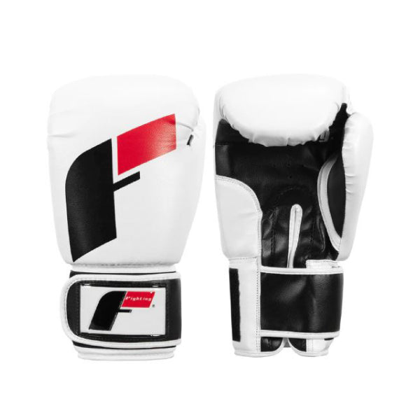 Fighting Sports Boxing Gloves 12oz / White Fighting Logo Boxing Gloves