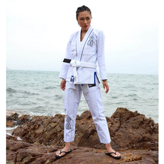 Fluory BJJ BJJ Female Fluory Grappling White Crane BJJ Gi White