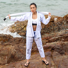 Fluory BJJ BJJ Female Fluory Grappling White Crane BJJ Gi White