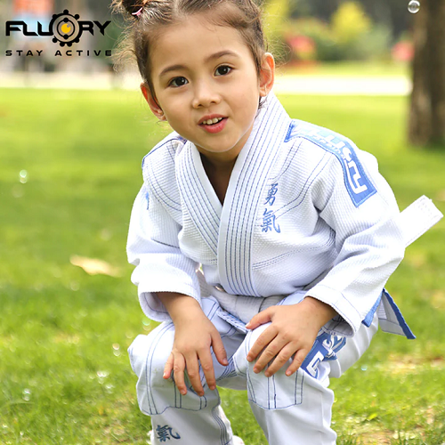 Fluory BJJ BJJ Kids Fluory Grappling Courage Kids BJJ Gi White