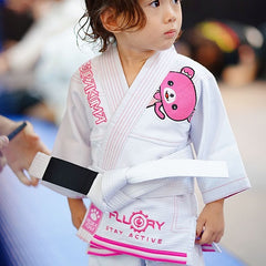 Fluory BJJ BJJ Kids Fluory Grappling Resurakuma Kids BJJ Gi Pink