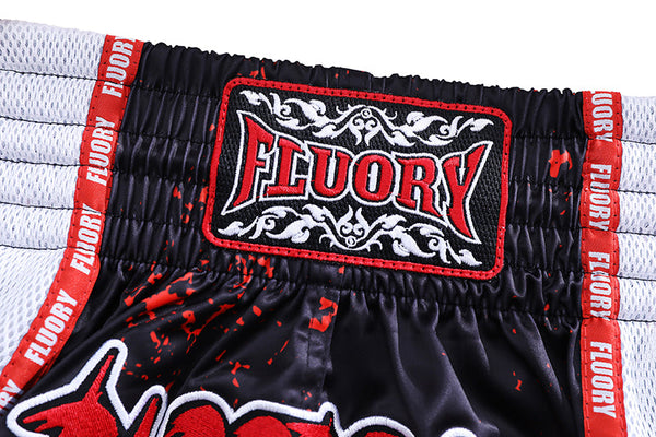 Fluory Muay Thai Muay Thai Shorts Fluory Bloodbath Muay Thai Shorts Black