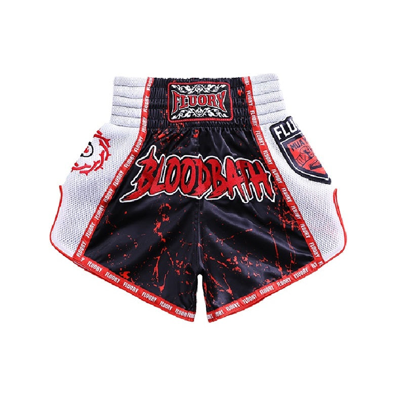 Fluory Muay Thai Muay Thai Shorts Fluory Bloodbath Muay Thai Shorts Black