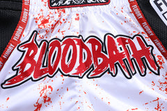 Fluory Muay Thai Muay Thai Shorts Fluory Bloodbath Muay Thai Shorts White