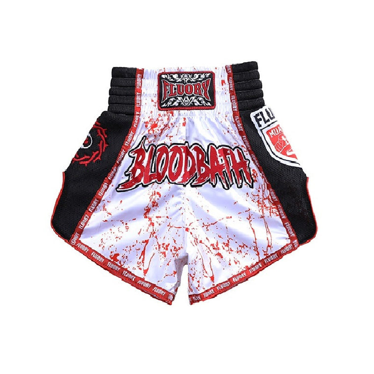 Fluory Bloodbath Muay Thai Shorts White