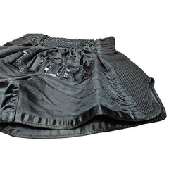 Fluory Muay Thai Muay Thai Shorts Fluory Eternity Classic Retro Muay Thai Shorts Black Black