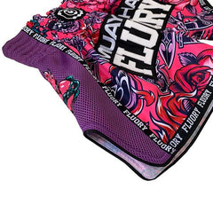 Fluory Muay Thai Muay Thai Shorts Fluory Eternity Tattoo Retro Muay Thai Shorts Purple