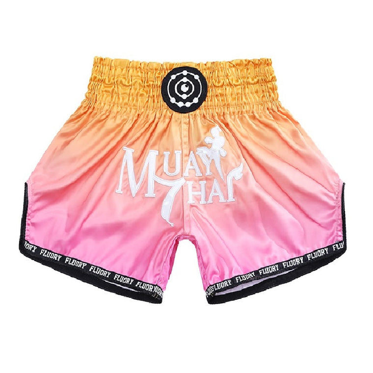 Fluory Fade Muay Thai Shorts Orange