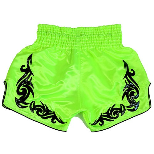 Fluory Muay Thai Muay Thai Shorts Fluory Neon Retro Muay Thai Shorts Green