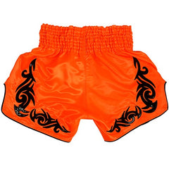 Fluory Muay Thai Muay Thai Shorts Fluory Neon Retro Muay Thai Shorts Orange