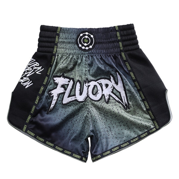 Fluory Muay Thai Muay Thai Shorts Fluory Rebellion Muay Thai Shorts Green