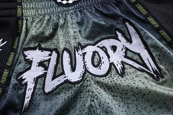 Fluory Muay Thai Muay Thai Shorts Fluory Rebellion Muay Thai Shorts Green