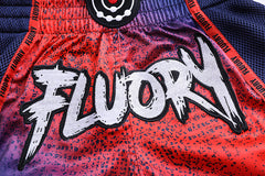 Fluory Muay Thai Muay Thai Shorts Fluory Rebellion Muay Thai Shorts Red