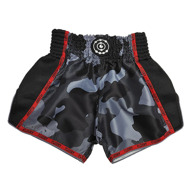 Fluory Stealth Muay Thai Shorts Black