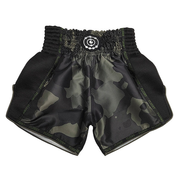 Fluory Muay Thai Muay Thai Shorts Fluory Stealth Muay Thai Shorts Green