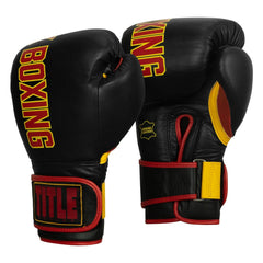 Kronk Boxing Gloves KRONK Boxing Gym Leather Boxing Gloves - Black