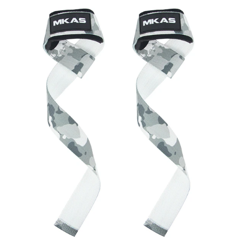 MKAS Fitness Weightlifting Straps & Supports Grey MKAS Camo Gym Lifting Straps