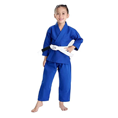 Not specified BJJ Kids M3 / Blue Fluory Grappling Plain Kids Gi