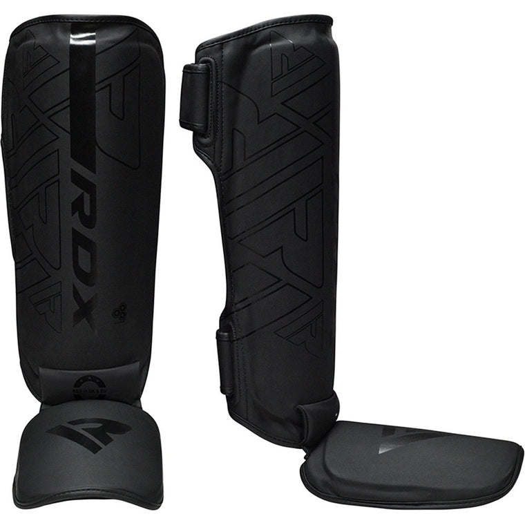 RDX F6 Kara Matte Black Shinguards - Black/Black