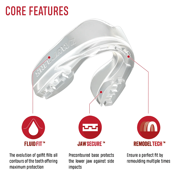 SafeJawz Mouth Guards Safejawz Intro Range Mouthguard Clear