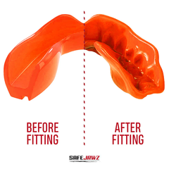 SafeJawz Mouth Guards Safejawz Intro Range Mouthguard Fluro Orange